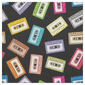 Audio Cassettes Patroon Stof (Close Up)