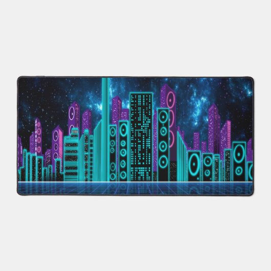 Audio City-1 Gaming Mousepad Desk Mat (Voorkant)