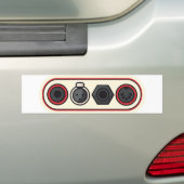 Audio-connectors-Bumpersticker Bumpersticker (Op auto)