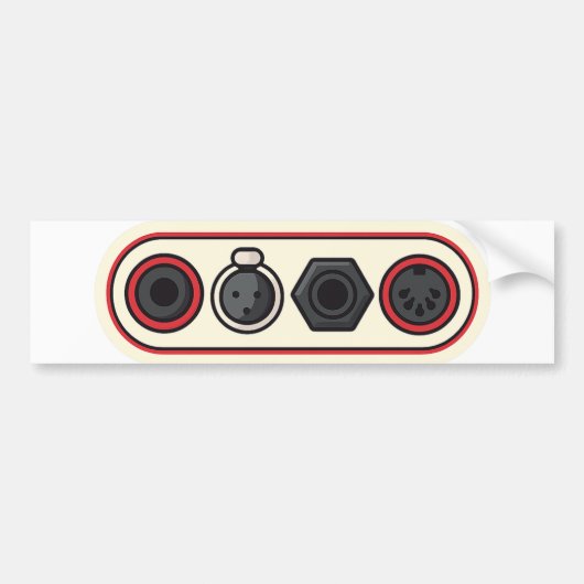 Audio-connectors-Bumpersticker Bumpersticker (Voorkant)