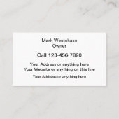 Audio-detailinformatie over auto's van de auto visitekaartje (Achterkant)