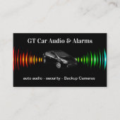 Audio-detailinformatie over auto's van de auto visitekaartje (Voorkant)