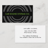 Audio en alarmsystemen voor auto's visitekaartje (Voorkant / Achterkant)