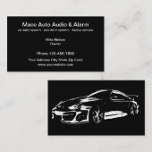 Audio- en beveiligingssystemen voor auto's visitekaartje (Voorkant / Achterkant)