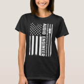 Audio Engineer American Flag Audio Engineering T-shirt (Voorkant)