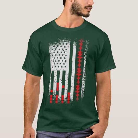 Audio Engineer American Flag VS Design for Fans T-shirt (Voorkant)