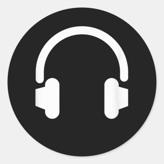 Audio Engineer Audiophile Dj Music Lover Hoofdtele Ronde Sticker (Voorkant)