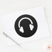 Audio Engineer Audiophile Dj Music Lover Hoofdtele Ronde Sticker (Envelop)