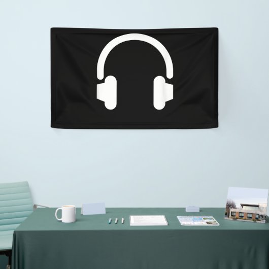 Audio Engineer Audiophile Dj Music Lover Hoofdtele Spandoek (Beurs)