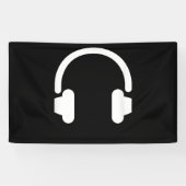 Audio Engineer Audiophile Dj Music Lover Hoofdtele Spandoek (Horizontaal)
