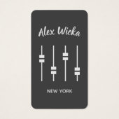 Audio Engineer DJ Visitekaartje (Voorkant)