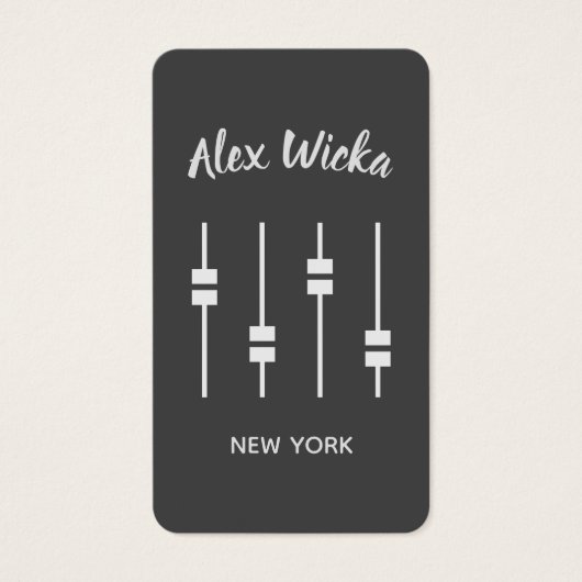 Audio Engineer DJ Visitekaartje (Voorkant)