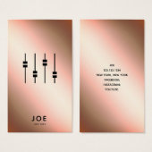 Audio Engineer | Faux Roos Gold Visitekaartje (Voorkant /achterkant)