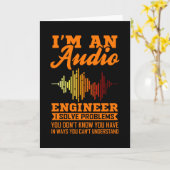 Audio Engineer Funny Engineering Afstuderen graad Kaart (Gele Bloem)
