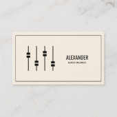 Audio Engineer ivory Visitekaartje (Voorkant)