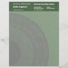 Audio Engineer Letterhead Briefhoofd