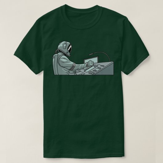 Audio Engineer Music Astronaut Studio Guy Sound E T-shirt (Design voorkant)