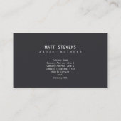 Audio-engineer na productie luide luidsprekers visitekaartje (Achterkant)