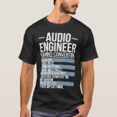 Audio Engineer Naming Convention Audio Engineering T-shirt (Voorkant)