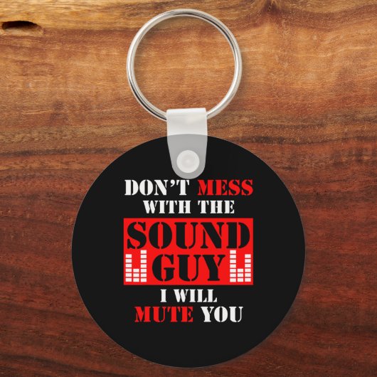 Audio-engineer niet knoeien met het geluid man ik  sleutelhanger (Voorkant)