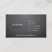 Audio Engineer Personal Visitekaartje (Voorkant)