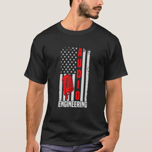 Audio Engineer Recording Studio Verenigde Staten T-shirt (Voorkant)