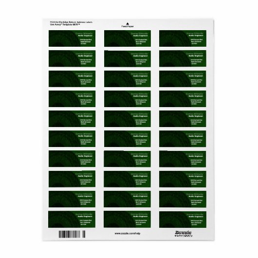 Audio Engineer Return Address Label (Full Sheet)