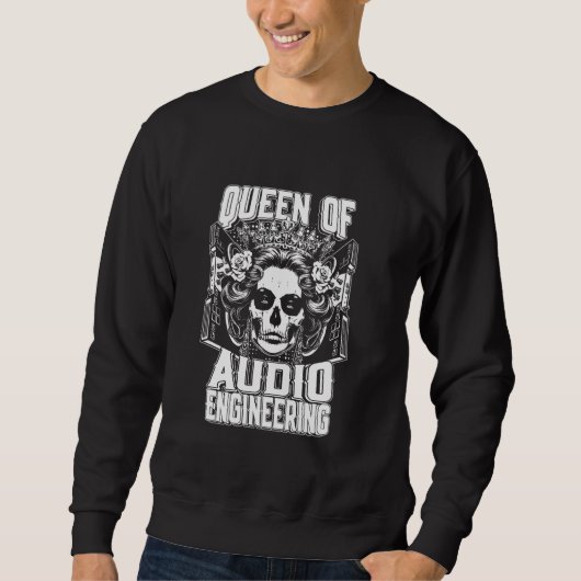 Audio Engineer Skull - Sound Queen of Audio Engine Trui (Voorkant)