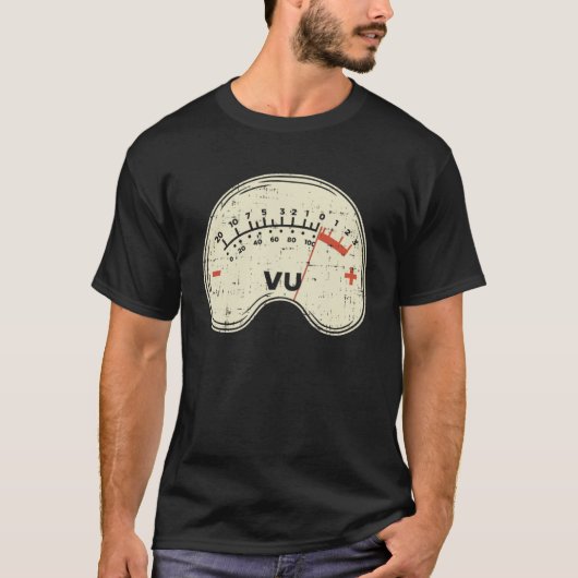 Audio Engineer Vu Meter voor Audio Technician Gelu T-shirt (Voorkant)