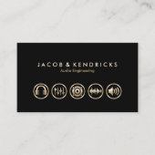 Audio Engineering Services Gouden pictogrammen vis Visitekaartje (Voorkant)