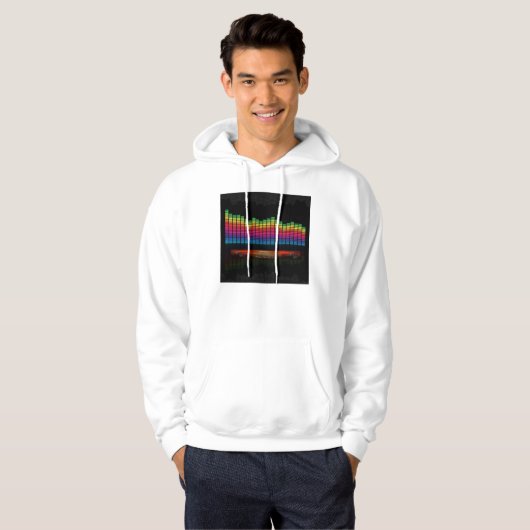Audio Equalizer Display Hoodie (Voorkant volledig)