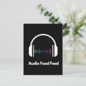 Audio Food Feed  Briefkaart (Staand voorkant)