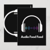 Audio Food Feed  Briefkaart (Voorkant / Achterkant)