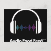 Audio Food Feed  Briefkaart (Achterkant)
