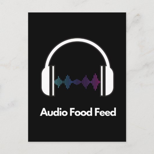 Audio Food Feed  Briefkaart (Voorkant)