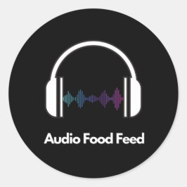 Audio Food Feed Ronde Stickers 