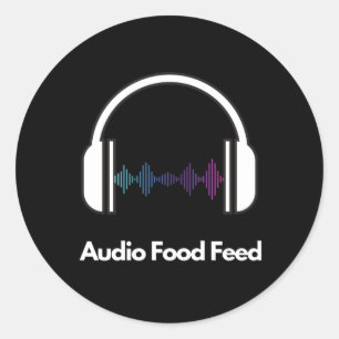 Audio Food Feed Ronde Stickers