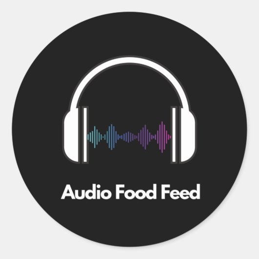 Audio Food Feed Ronde Stickers (Voorkant)