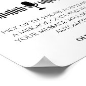 Audio Gastboek Elegant Trouwbord Poster (Hoek)