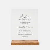 Audio Gästebuch | Telefon Gästebuch Acryl Bord (Voorkant)