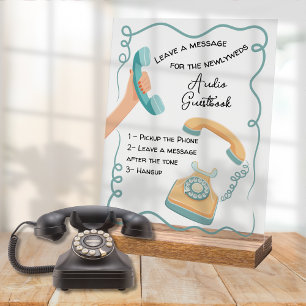 Audio gastenboek bericht doodle grillige teken acryl bord