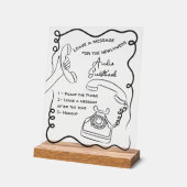 Audio gastenboek bericht voor bruiloft teken acryl bord (Hoek)