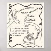Audio gastenboek bericht voor bruiloft teken poster (Voorkant)