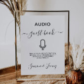 Audio gastenboek bruiloft teken Sjabloon, Kaart