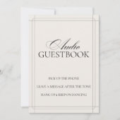 Audio Gastenboek lichtgrijs bord Kaart (Voorkant)