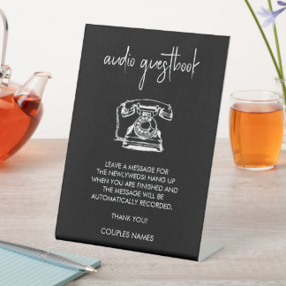 Audio Gastenboek Trouwbord Reclamebord Met Voetstuk