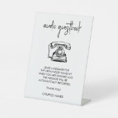 Audio Gastenboek Trouwbord Reclamebord Met Voetstuk (Voorkant)