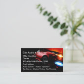 Audio-geluids- en alarmsystemen voor auto's visitekaartje (Staand voorkant)