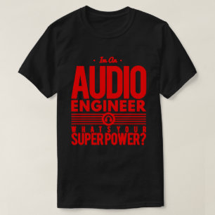 Audio/geluidstechnicus zwart/rood Mannen T-shirt