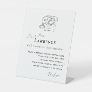 Audio Guest Book Instruction Sign Reclamebord Met Voetstuk